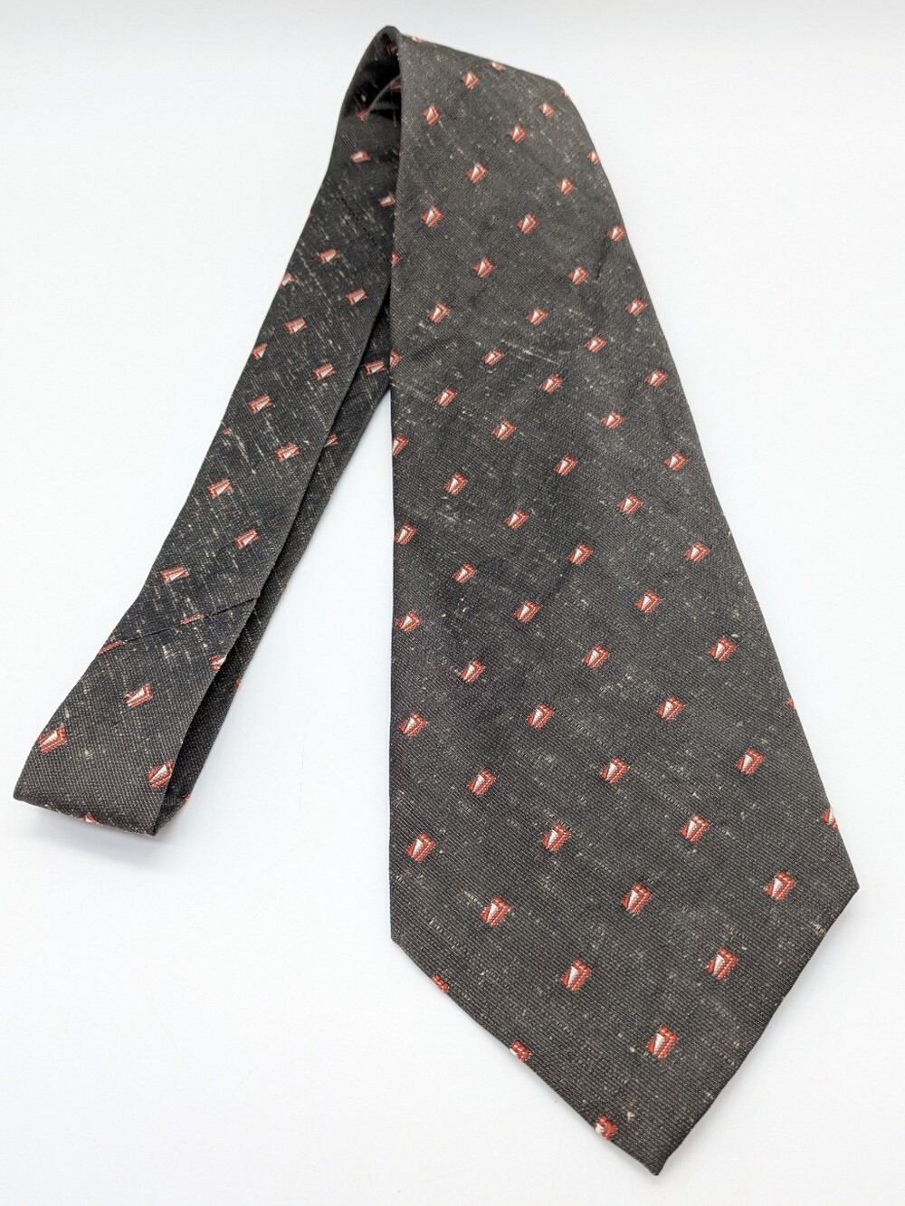 Vintage Donna Karan Raw Silk Matka Mens Neck Tie